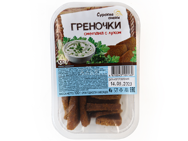 Сурские гренки Сметана с луком (100 гр) в Астрахани