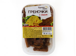 Сурские гренки Крылышки баффало (100 гр): Сурские гренки со вкусом Сыра (100 гр)