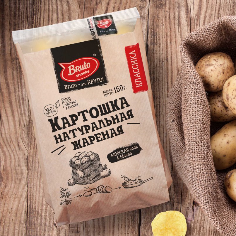 Картофель «Бруто» с солью 130 гр. в Астрахани