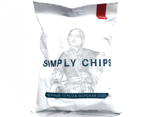 Картофельные чипсы "Simple chips" Морская соль и черный перец 80 гр. в Астрахани